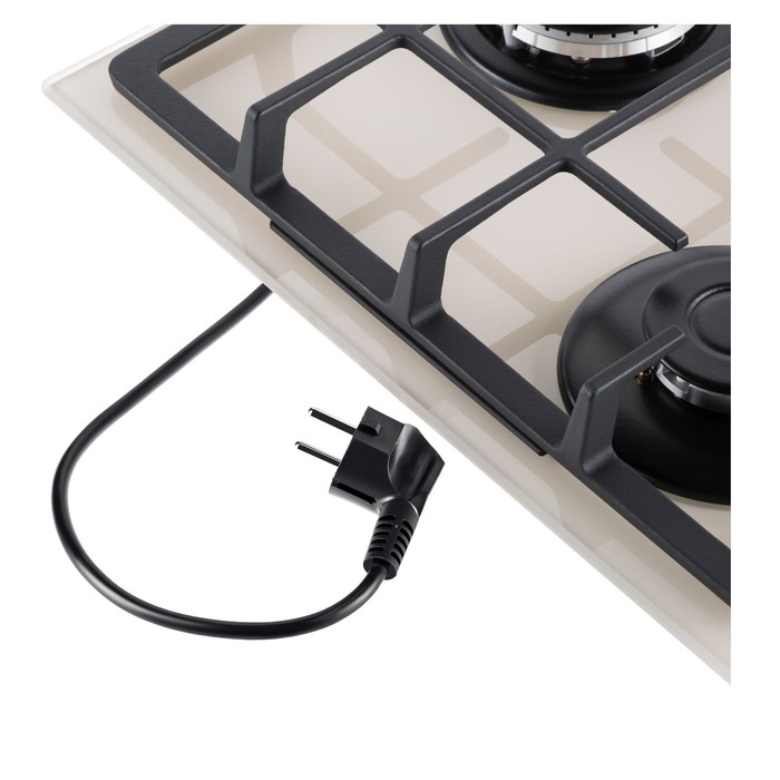 Варочная поверхность MAUNFELD EGHG.43.33CBG/G, газовая, 3 конфорки, бежевая - фото 51924328