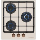 Варочная поверхность MAUNFELD EGHG.43.33CBG.R/G, газовая, 3 конфорки, бежевая - Фото 1