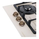 Варочная поверхность MAUNFELD EGHG.43.33CBG.R/G, газовая, 3 конфорки, бежевая - Фото 13