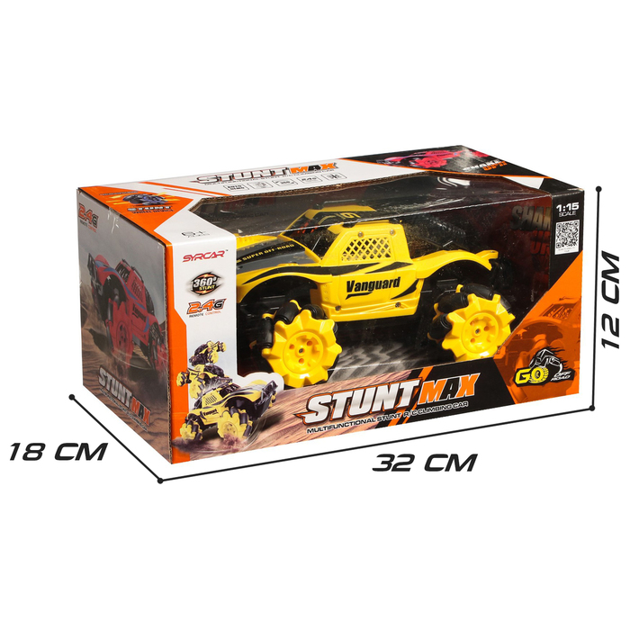 Джип радиоуправляемый «Багги», 1:15, движение во всех направлениях, работает от аккумулятор, цвет жёлтый 54417