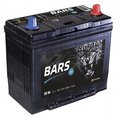 Автомобильный аккумулятор BARS ASIA 50 Ач 6СТ-50.0 VL (B24FL), обратная полярность
