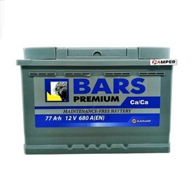 Аккумуляторная батарея BARS Premium 77 Ач 6СТ-77.0 VL, обратная полярность