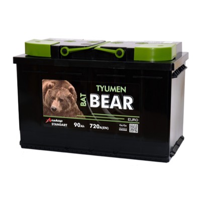 Автомобильный аккумулятор Batbear 90 Ач 6СТ-90VLA Ca/Ca, прямая полярность