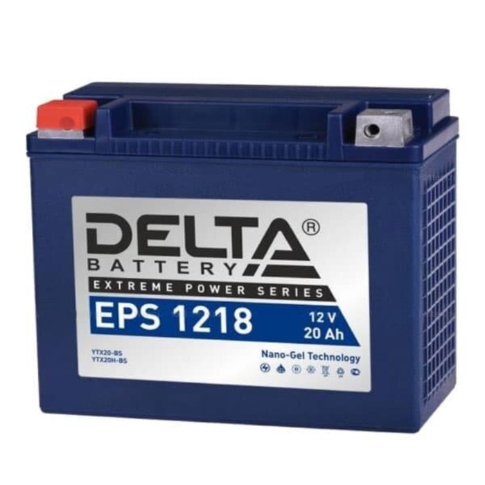 Аккумуляторная батарея Delta 20 Ач EPS 1218 (YTX20-BS), прямая полярность - Фото 1