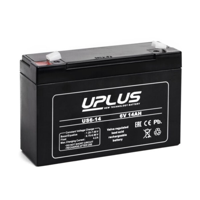 Аккумуляторная батарея UPLUS (Leoch) 14 Ач 6 Вольт US 6-14 - Фото 1