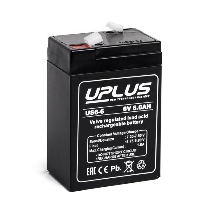 Аккумуляторная батарея UPLUS (Leoch) 6 Ач 6 Вольт US 6-6 - Фото 1