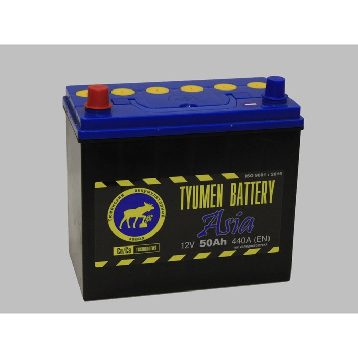 Аккумуляторная батарея Тюмень 50 Ач 6СТ-50L Азия, прямая полярность - Фото 1