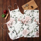 Кухонный набор «Этель. Пионы»: полотенце 40×73 см, прихватка 19×19 см, фартук 60×65±5 см - Фото 1