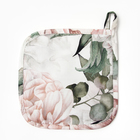 Кухонный набор «Этель. Пионы»: полотенце 40×73 см, прихватка 19×19 см, фартук 60×65±5 см - Фото 13