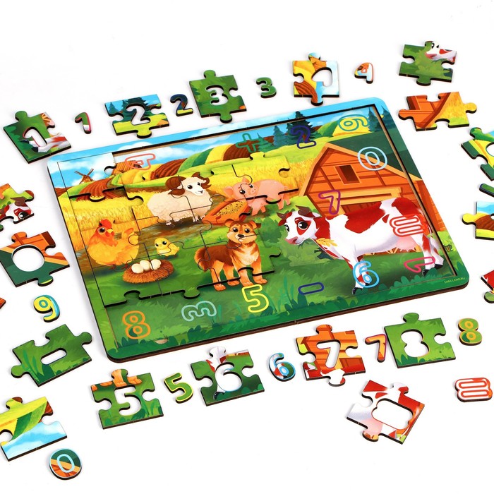 Математические пазлы «Животные» 54421