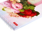 Блокнот А6, 40 листов на гребне "Цветы", обложка мелованный картон, УФ-лак, блок 65 г/м2 - Фото 3