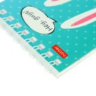 Блокнот А7, 40 листов на гребне «Прикольные зайцы», обложка мелованный картон - Фото 3