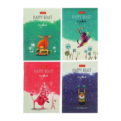 Записная книжка А6, 24 листа в линейку «Счастливчики», обложка мелованный картон, блок офсет