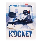 Тетрадь 48 листов в клетку "Хоккей", обложка мелованный картон, МИКС - фото 8538761
