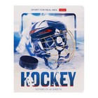Тетрадь 48 листов в клетку "Хоккей", обложка мелованный картон, МИКС - фото 8538759