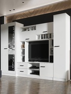 Стенка для гостиной «МАРТА-11», 2700×500×2100 мм, цвет белый 7877508