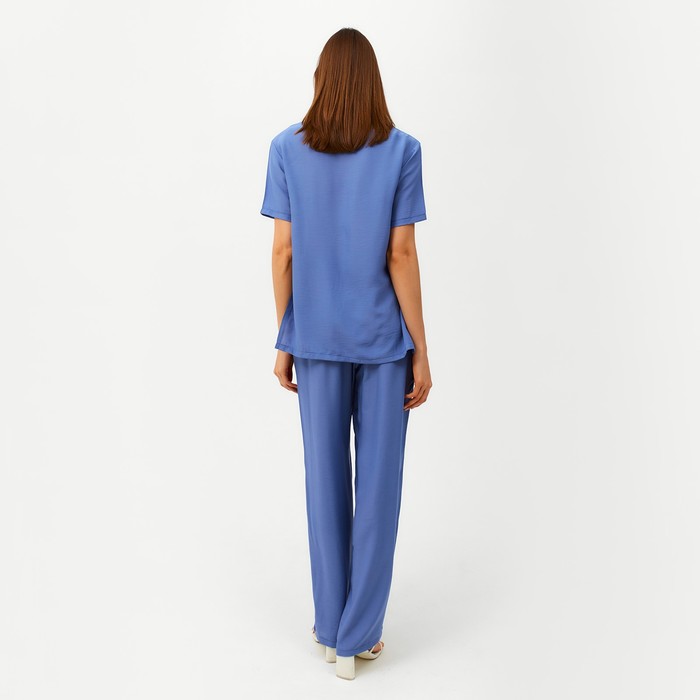 Костюм женский (футболка, брюки) MINAKU: Enjoy цвет синий, размер 44 54423