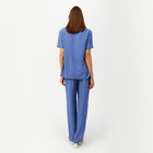 Костюм женский (футболка, брюки) MINAKU: Enjoy цвет синий, размер 46 - Фото 3