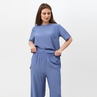 Костюм женский (футболка, брюки) MINAKU: Enjoy цвет синий, размер 50 - Фото 4