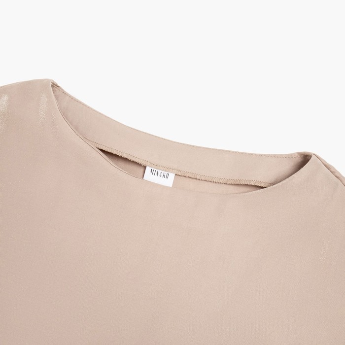 Костюм женский (футболка, брюки) MINAKU: Enjoy цвет бежевый, размер 44 54425