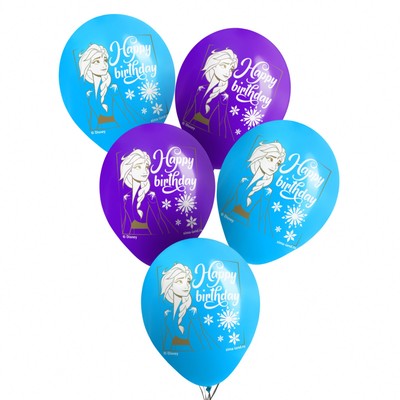 Воздушные шары латексные «Эльза», Холодное Сердце, 12 дюйм (набор 5 шт.)