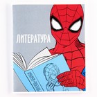 Тетрадь предметная 48 листов, линейка, "Литература", Человек-паук - фото 9754422