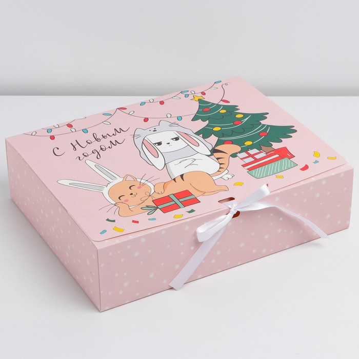Складная коробка подарочная «С НГ», 31 × 24,5 × 9 см