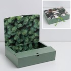 Коробка складная двухсторонняя «Зимний лес», 31 × 24,5 × 9 см - фото 9754547
