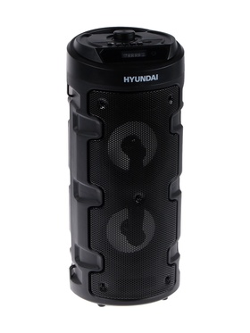 Портативная караоке система Hyundai H-MC160, 50 Вт, FM, AUX, USB, BT, 1200 мАч, чёрная 7915001