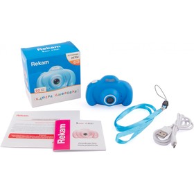 Фотоаппарат Rekam iLook K410i, 20 Мп, 2", 720р, SD, голубой