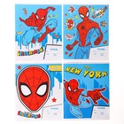 Тетрадь в линейку 12 листов, 4 вида МИКС, обложка мелованная бумага, Человек-паук - Фото 8
