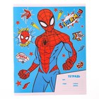 Тетрадь в линейку 12 листов, 4 вида МИКС, обложка мелованная бумага, Человек-паук - Фото 3