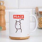 Кружка чайная керамическая «Peaceдец», 320 мл, 18+ - Фото 1
