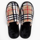 Тапочки мужские, бежевая клетка, размер 44 - Фото 2