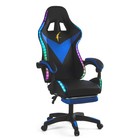 Кресло игровое SL™ ZEUS YS-900 черно-синее, с подсветкой и подставкой для ног - фото 9755042