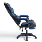 Кресло игровое SL™ ZEUS YS-900 черно-синее, с подсветкой и подставкой для ног - Фото 8