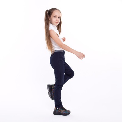 Брюки для девочки, цвет темно-синий, рост 152 см (76)