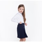 Юбка школьная для девочки, размер 36 (134-140 см), синяя - Фото 2