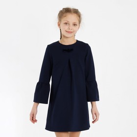 Платье 'Школа-2' для девочки, цвет т.синий, рост 122 см (64)