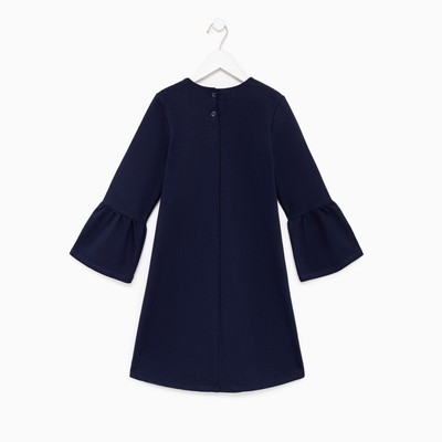 Платье для девочки, цвет темно-синий, рост 122 см (64)