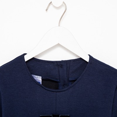 Платье для девочки, цвет темно-синий, рост 122 см (64)