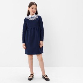 Платье "Школа-3" для девочки, цвет т.синий, рост 146 см (72)