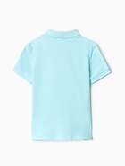 Футболка поло детская MINAKU: Basic line, голубая, рост 122 см - Фото 15