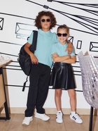 Футболка поло детская MINAKU: Basic line, голубая, рост 122 см - Фото 8