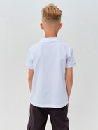 Футболка поло детская MINAKU: Basic line, белая, рост 104 см - Фото 7