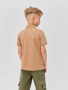 Футболка поло детская MINAKU: Basic line, бежевая, рост 104 см - Фото 3