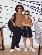 Футболка поло детская MINAKU: Basic line, бежевая, рост 116 см - Фото 8