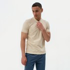 Футболка (поло) мужская MINAKU REGULAR FIT: цвет бежевый, р-р 48 - Фото 5
