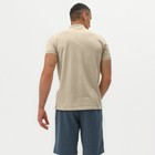 Футболка поло мужская MINAKU REGULAR FIT: бежевая, р-р 54 - Фото 3
