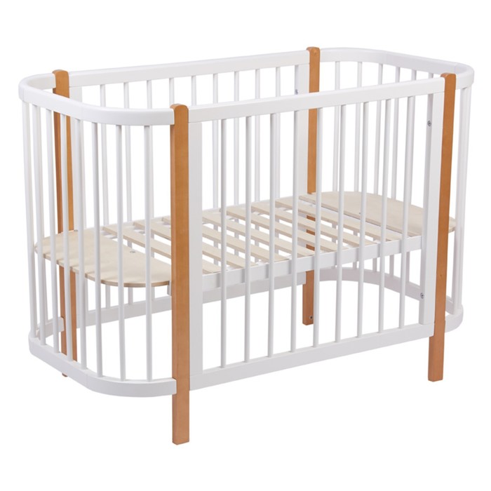 Кровать детская Polini kids Simple 350, белый-бук - Фото 1